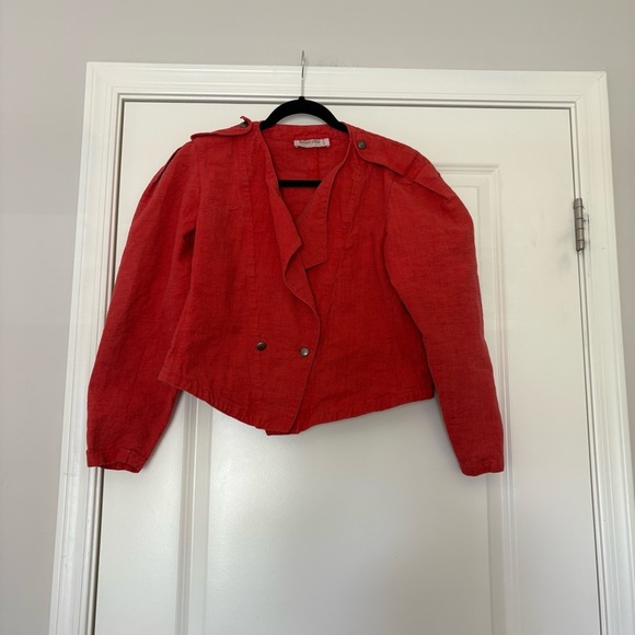 Vintage Bruestle Women’s Red Cropped Jacket - Picture 1 of 11